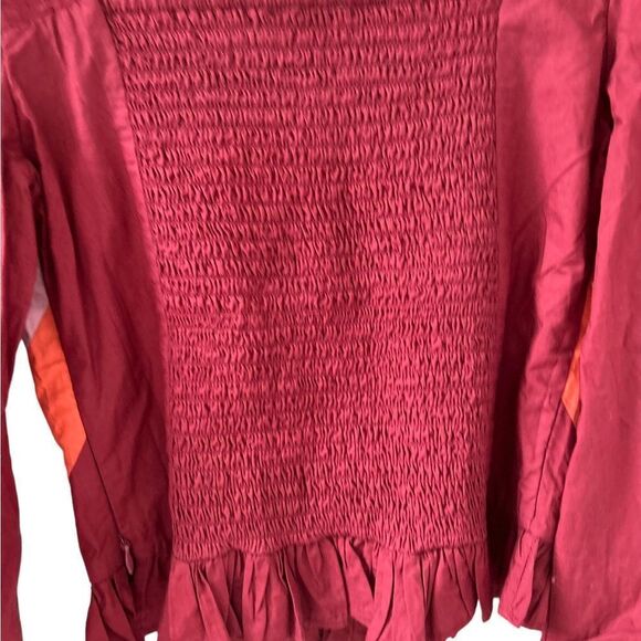 Anthropologie Love the Label Puff Sleeve Smocked Shirt - Picture 6 of 11